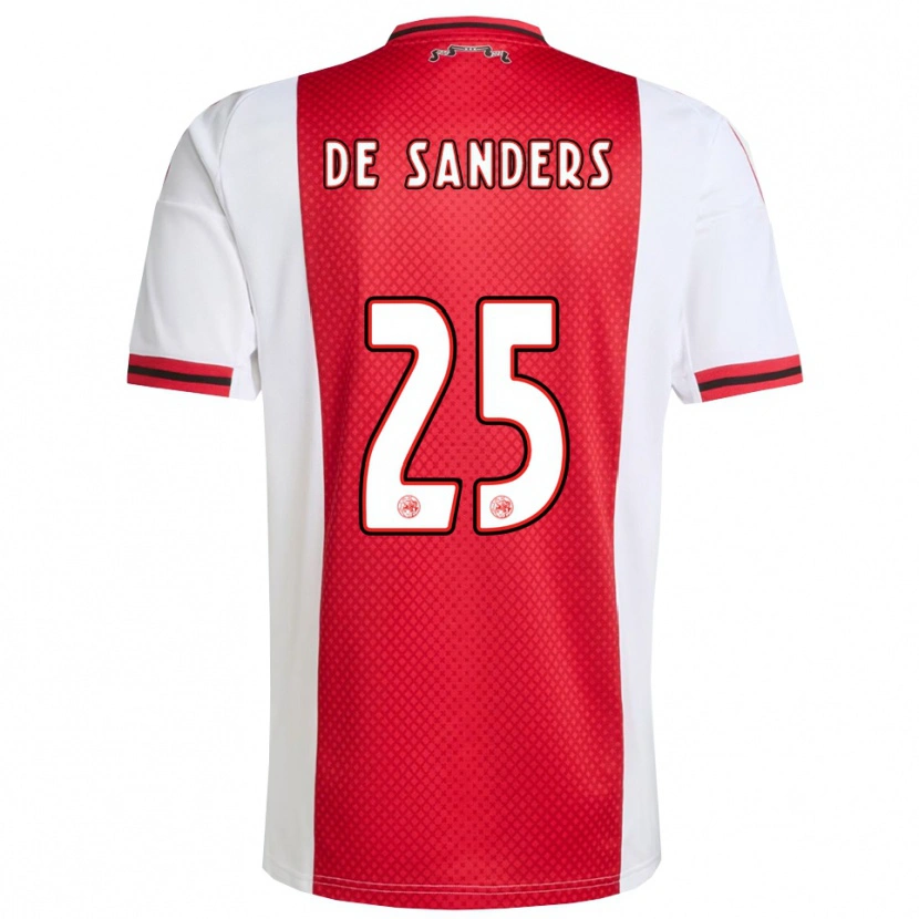 Danxen Barn Kay-Lee De Sanders #25 Röd Vit Hemmatröja Matchtröjor 2025/26 Tröjor T-Tröja