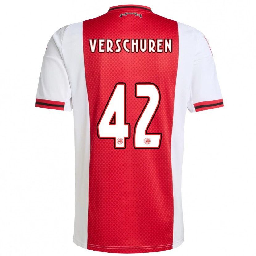 Danxen Barn Nick Verschuren #42 Röd Vit Hemmatröja Matchtröjor 2025/26 Tröjor T-Tröja