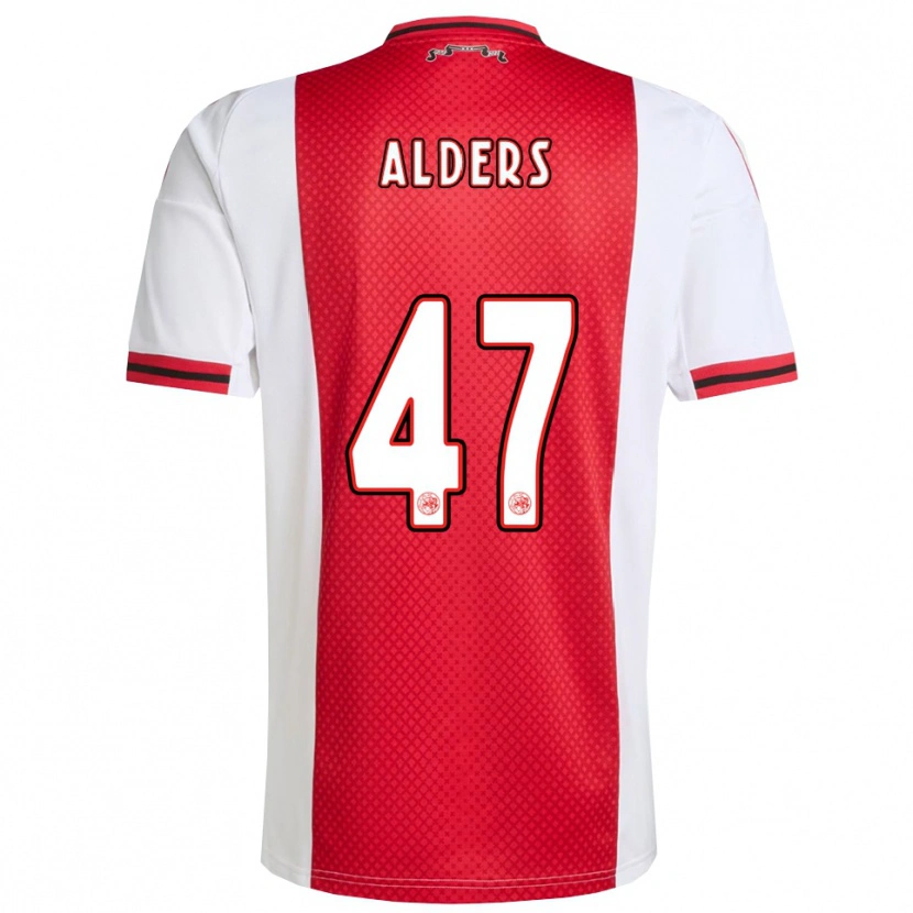 Danxen Barn Gerald Alders #47 Röd Vit Hemmatröja Matchtröjor 2025/26 Tröjor T-Tröja
