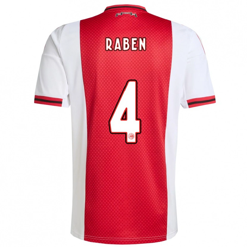 Danxen Barn Niall Raben #4 Röd Vit Hemmatröja Matchtröjor 2025/26 Tröjor T-Tröja