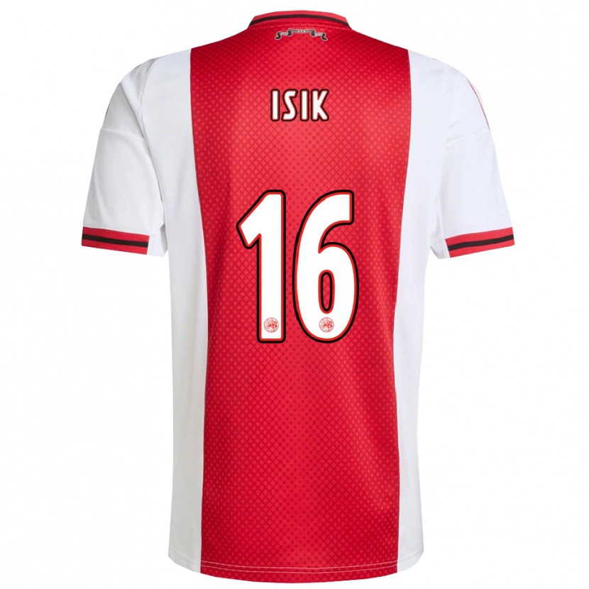 Danxen Barn Enes Işık #16 Röd Vit Hemmatröja Matchtröjor 2025/26 Tröjor T-Tröja