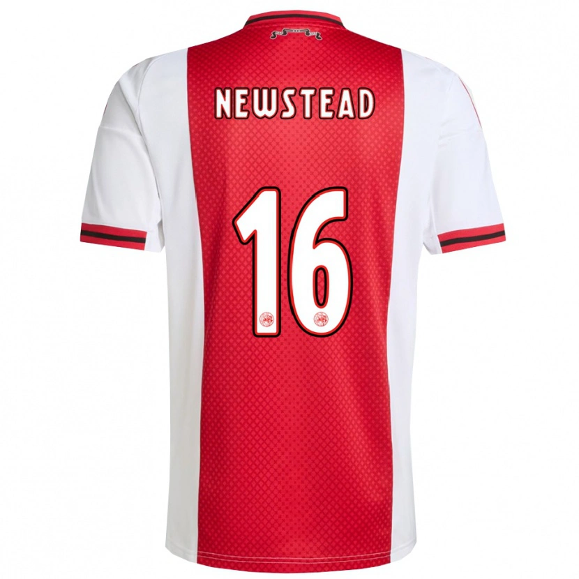 Danxen Barn Xander Newstead #16 Röd Vit Hemmatröja Matchtröjor 2025/26 Tröjor T-Tröja