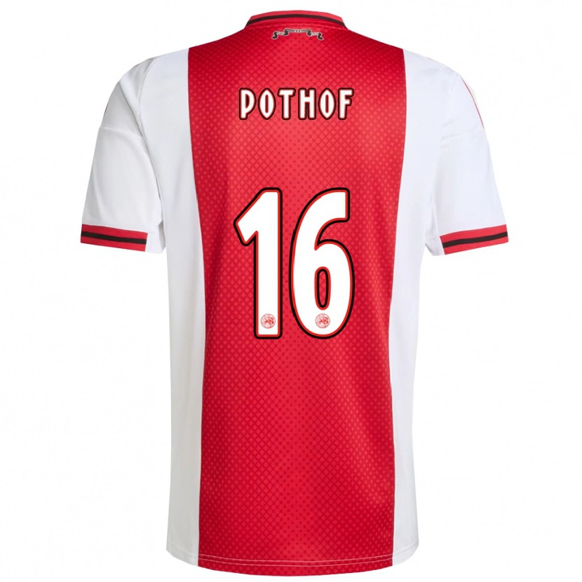 Danxen Barn Isa Pothof #16 Röd Vit Hemmatröja Matchtröjor 2025/26 Tröjor T-Tröja