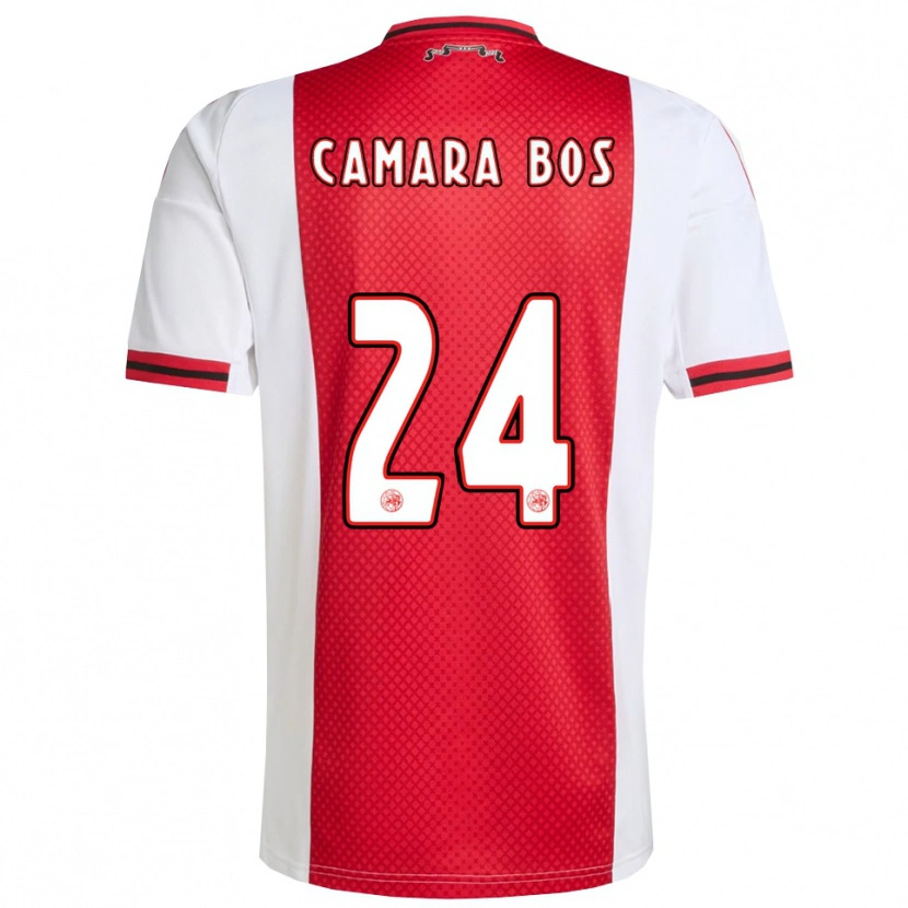 Danxen Barn Daniel Camara Bos #24 Röd Vit Hemmatröja Matchtröjor 2025/26 Tröjor T-Tröja