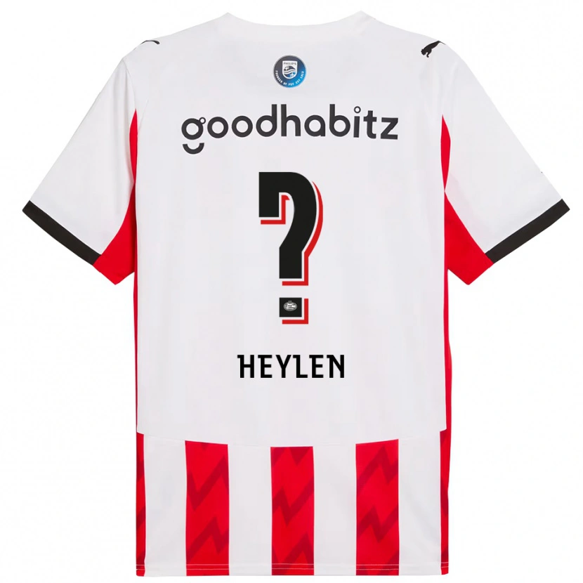 Danxen Barn Jens Heylen #0 Röd Vit Hemmatröja Matchtröjor 2025/26 Tröjor T-Tröja