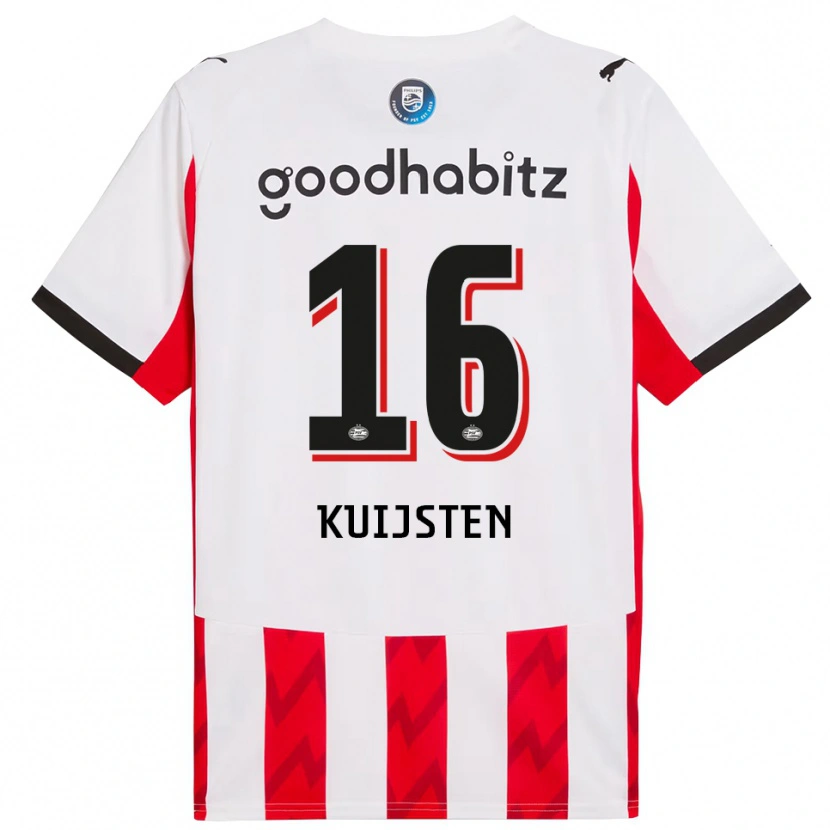 Danxen Barn Stijn Kuijsten #16 Röd Vit Hemmatröja Matchtröjor 2025/26 Tröjor T-Tröja