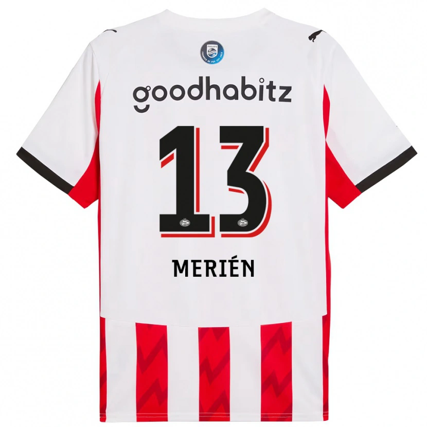 Danxen Barn Fabian Merién #13 Röd Vit Hemmatröja Matchtröjor 2025/26 Tröjor T-Tröja