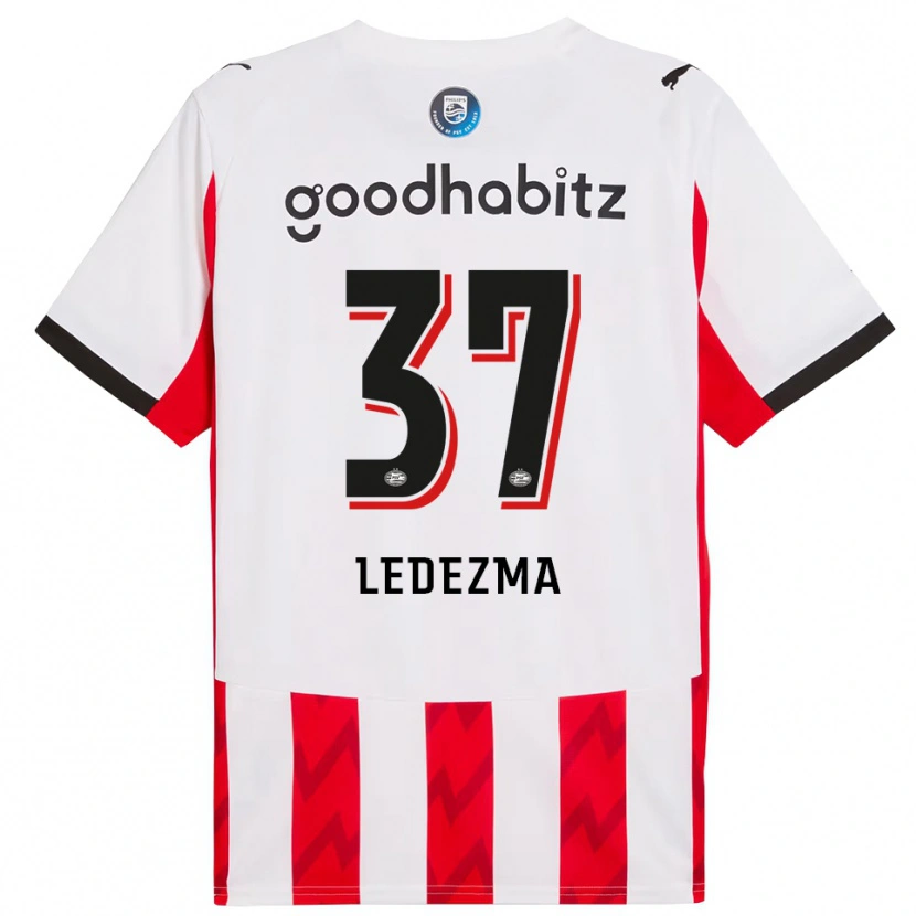Danxen Barn Richard Ledezma #37 Röd Vit Hemmatröja Matchtröjor 2025/26 Tröjor T-Tröja