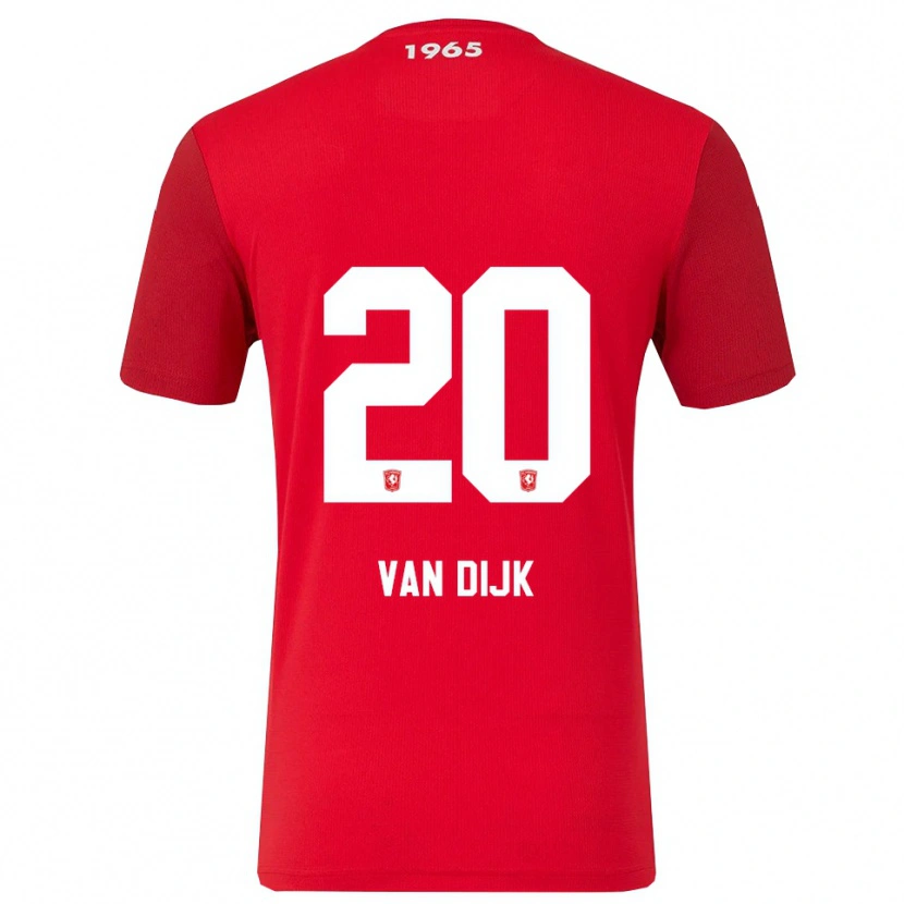 Danxen Barn Nikee Van Dijk #20 Röd Vit Hemmatröja Matchtröjor 2025/26 Tröjor T-Tröja