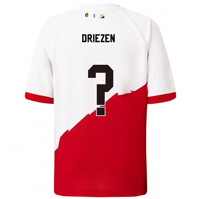 Danxen Barn Michel Driezen #0 Vit Röd Hemmatröja Matchtröjor 2025/26 Tröjor T-Tröja