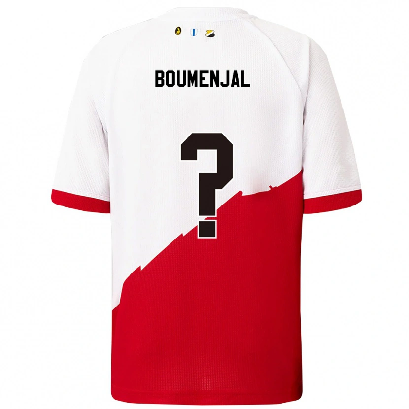 Danxen Barn Achraf Boumenjal #0 Vit Röd Hemmatröja Matchtröjor 2025/26 Tröjor T-Tröja