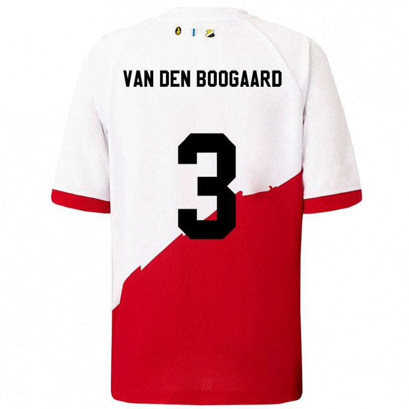 Danxen Barn Brian Van Den Boogaard #3 Vit Röd Hemmatröja Matchtröjor 2025/26 Tröjor T-Tröja
