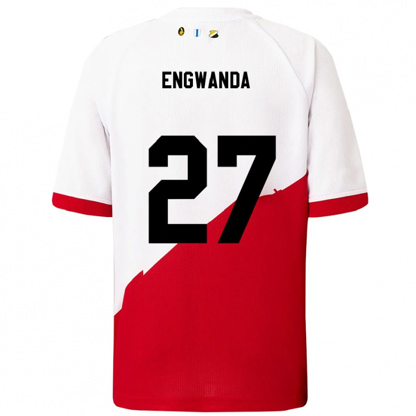 Danxen Barn Alonzo Engwanda #27 Vit Röd Hemmatröja Matchtröjor 2025/26 Tröjor T-Tröja