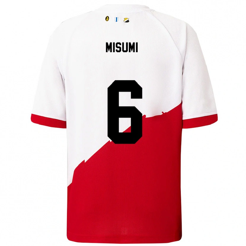 Danxen Barn Noë Misumi #6 Vit Röd Hemmatröja Matchtröjor 2025/26 Tröjor T-Tröja