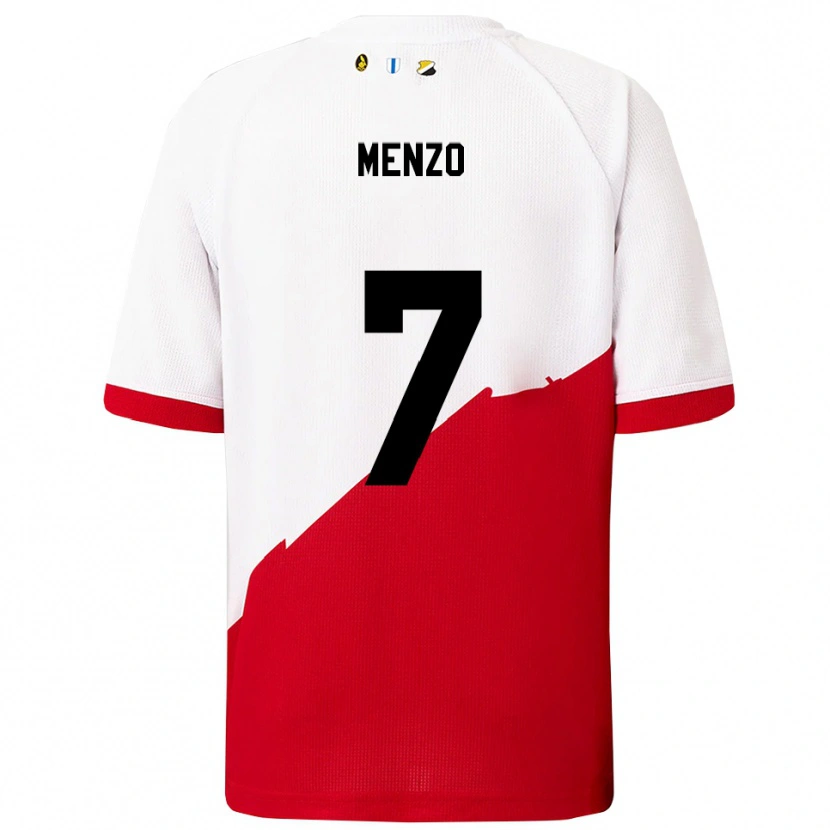 Danxen Barn Björn Menzo #7 Vit Röd Hemmatröja Matchtröjor 2025/26 Tröjor T-Tröja