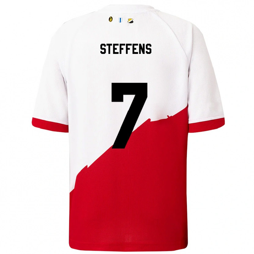 Danxen Barn Servahterio Steffens #7 Vit Röd Hemmatröja Matchtröjor 2025/26 Tröjor T-Tröja