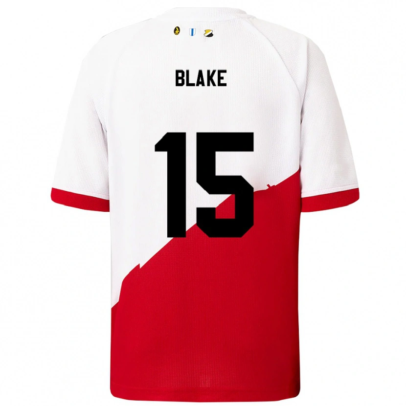 Danxen Barn Adrian Blake #15 Vit Röd Hemmatröja Matchtröjor 2025/26 Tröjor T-Tröja