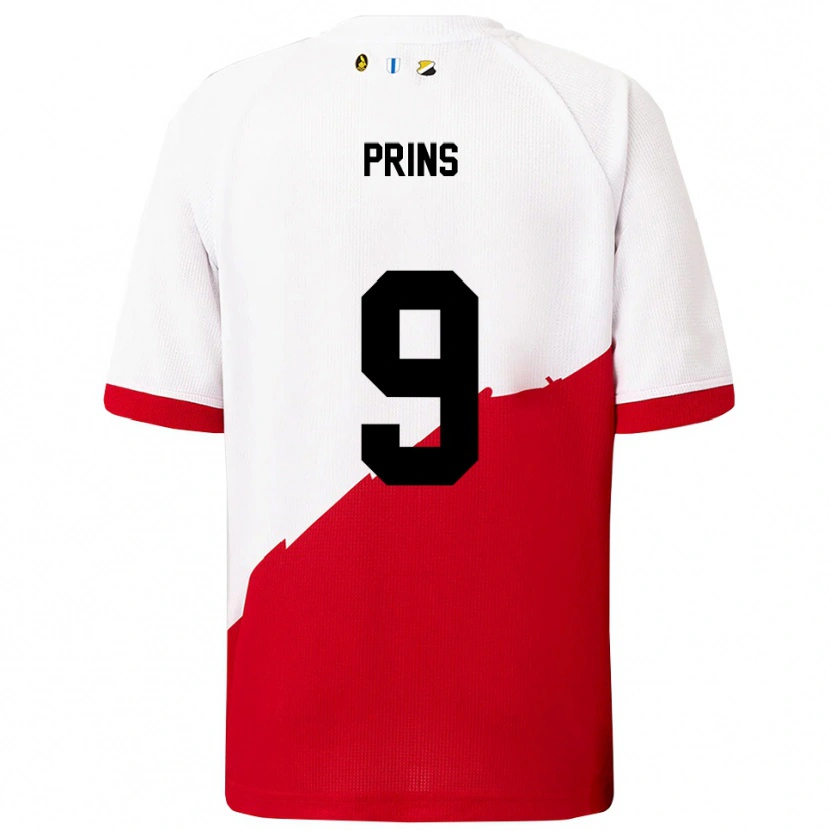 Danxen Barn Femke Prins #9 Vit Röd Hemmatröja Matchtröjor 2025/26 Tröjor T-Tröja