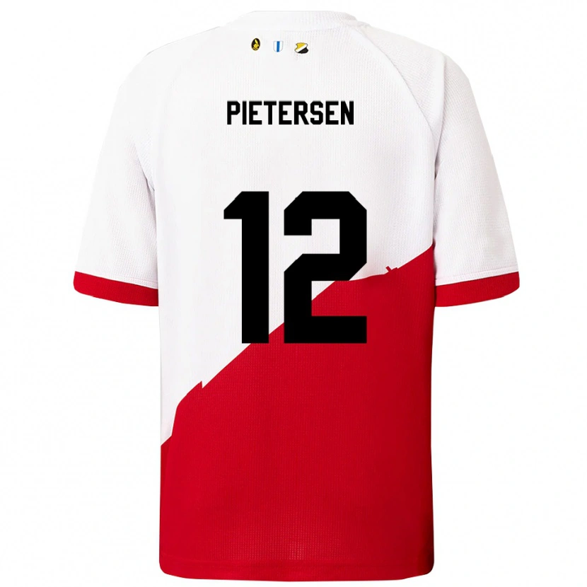 Danxen Barn Stan Pietersen #12 Vit Röd Hemmatröja Matchtröjor 2025/26 Tröjor T-Tröja