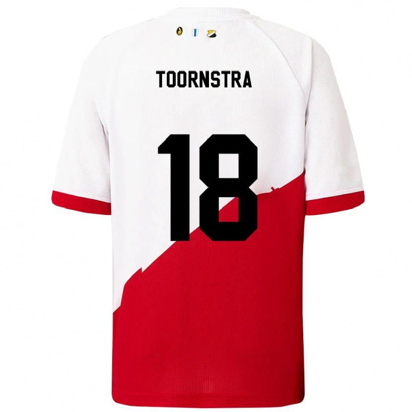 Danxen Barn Jens Toornstra #18 Vit Röd Hemmatröja Matchtröjor 2025/26 Tröjor T-Tröja