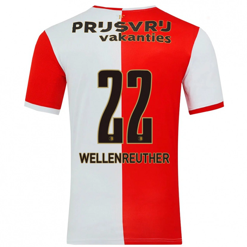 Danxen Barn Timon Wellenreuther #22 Röd Vit Hemmatröja Matchtröjor 2025/26 Tröjor T-Tröja