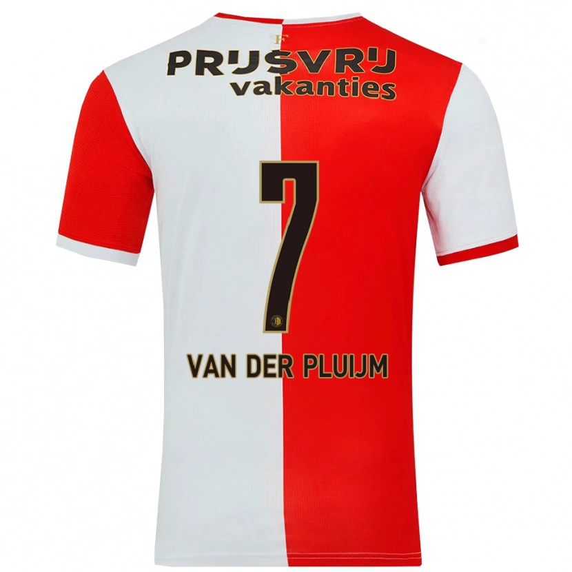 Danxen Barn Marvin Van Der Pluijm #7 Röd Vit Hemmatröja Matchtröjor 2025/26 Tröjor T-Tröja