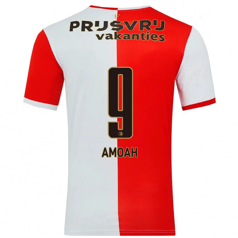 Danxen Barn Matthew Amoah #9 Röd Vit Hemmatröja Matchtröjor 2025/26 Tröjor T-Tröja