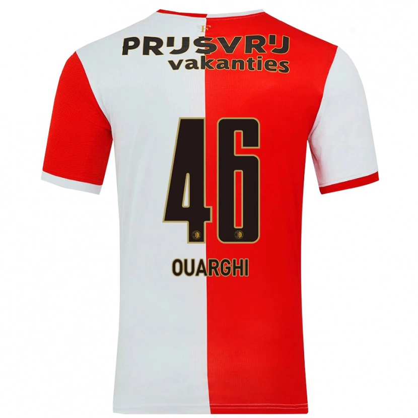 Danxen Barn Ayoub Ouarghi #46 Röd Vit Hemmatröja Matchtröjor 2025/26 Tröjor T-Tröja