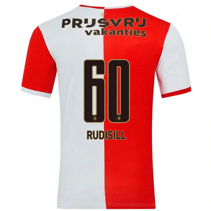 Danxen Barn Paulo Rudisill #60 Röd Vit Hemmatröja Matchtröjor 2025/26 Tröjor T-Tröja