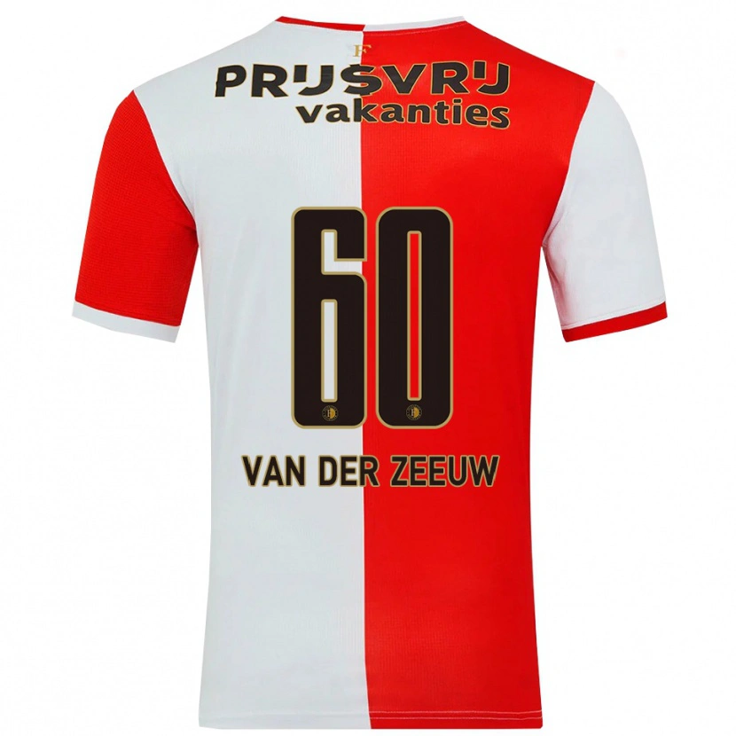 Danxen Barn Twan Van Der Zeeuw #60 Röd Vit Hemmatröja Matchtröjor 2025/26 Tröjor T-Tröja