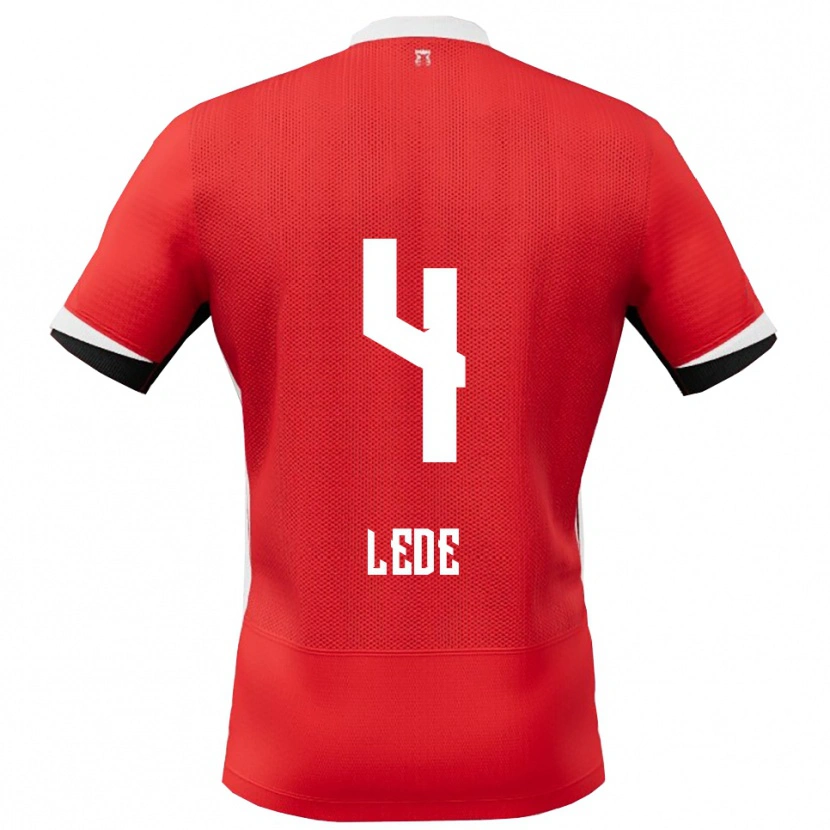 Danxen Barn Quincy Lede #4 Röd Vit Hemmatröja Matchtröjor 2025/26 Tröjor T-Tröja