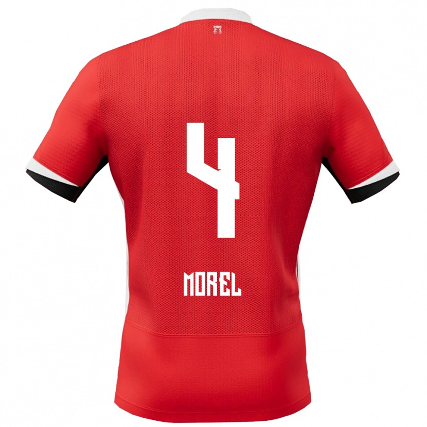 Danxen Barn Aebe Morel #4 Röd Vit Hemmatröja Matchtröjor 2025/26 Tröjor T-Tröja