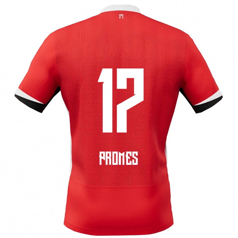 Danxen Barn Rodrigo Promes #17 Röd Vit Hemmatröja Matchtröjor 2025/26 Tröjor T-Tröja