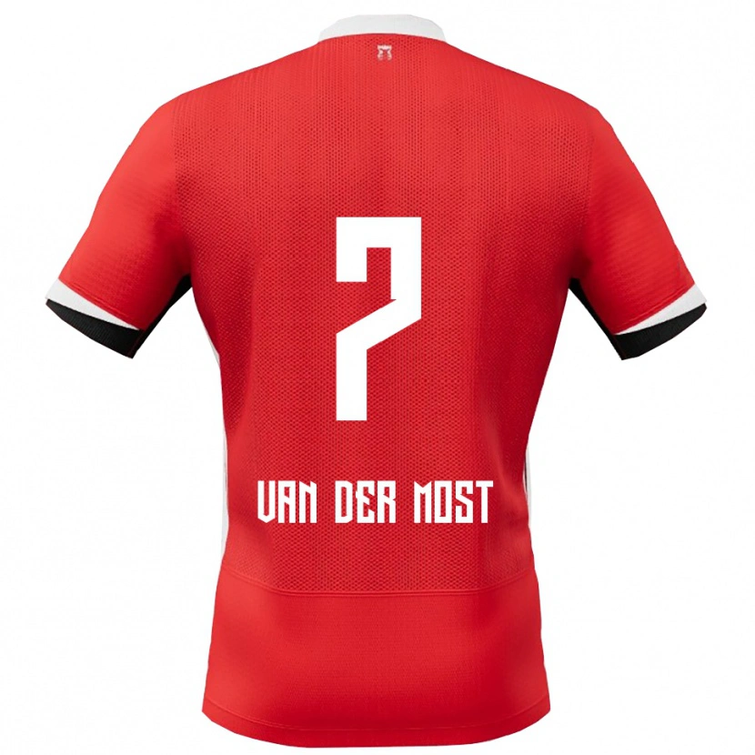Danxen Barn Veerle Van Der Most #7 Röd Vit Hemmatröja Matchtröjor 2025/26 Tröjor T-Tröja