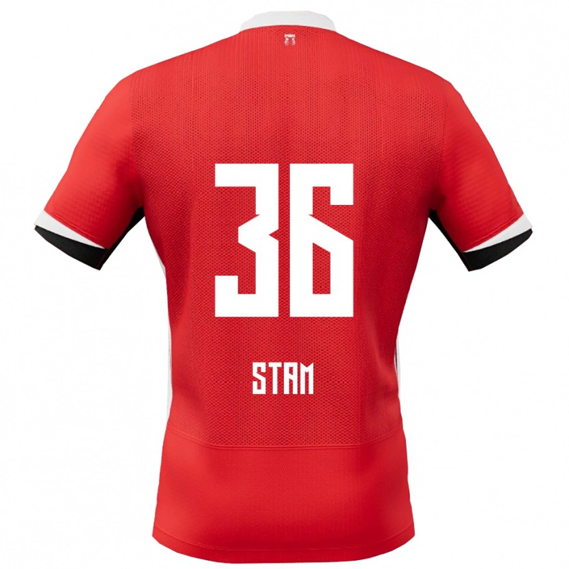 Danxen Barn Finn Stam #36 Röd Vit Hemmatröja Matchtröjor 2025/26 Tröjor T-Tröja