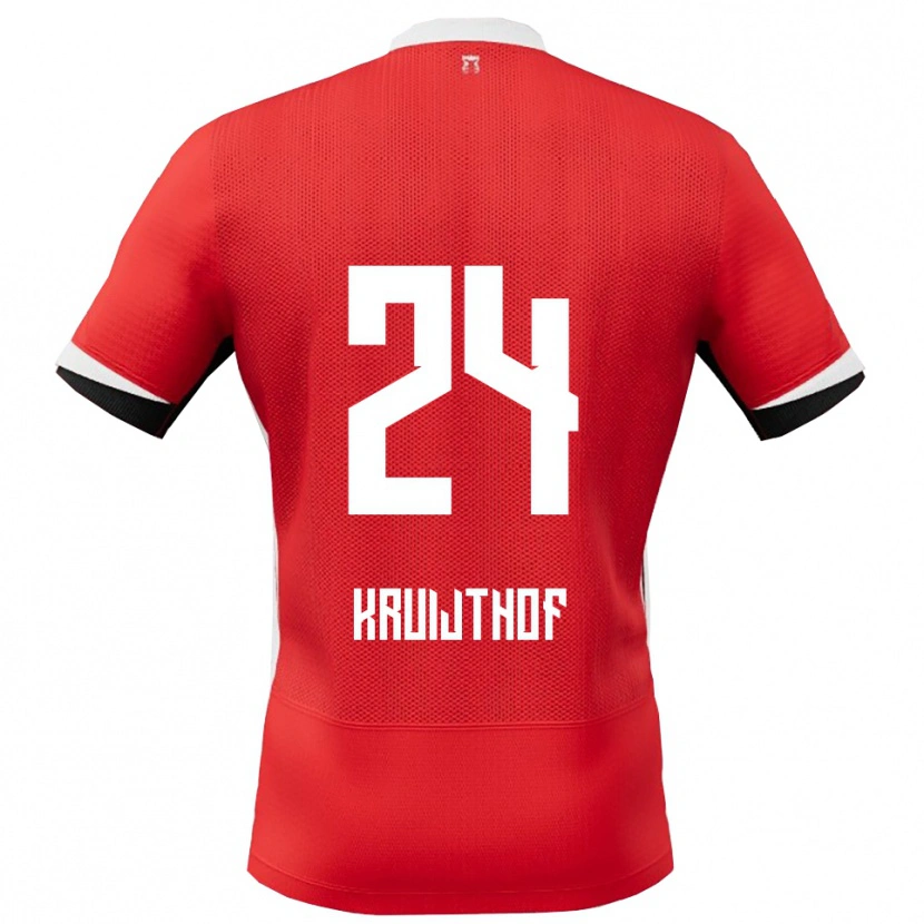 Danxen Barn Annemiek Kruijthof #24 Röd Vit Hemmatröja Matchtröjor 2025/26 Tröjor T-Tröja