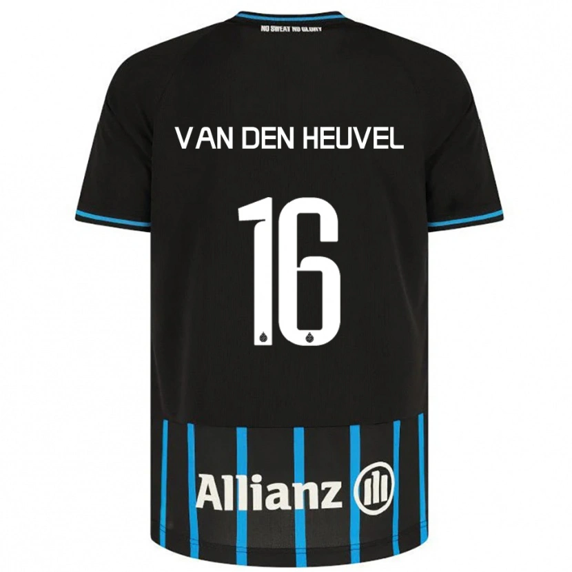 Danxen Barn Dani Van Den Heuvel #16 Svart Blå Hemmatröja Matchtröjor 2025/26 Tröjor T-Tröja