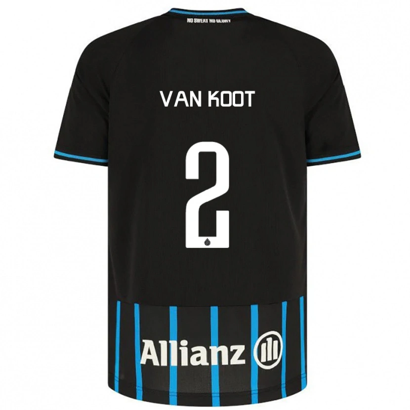 Danxen Barn Moïsa Van Koot #2 Svart Blå Hemmatröja Matchtröjor 2025/26 Tröjor T-Tröja