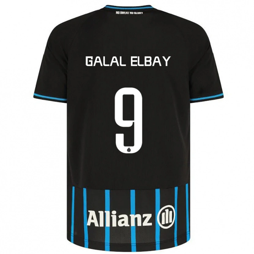 Danxen Barn Mohamed Galal Elbay #9 Svart Blå Hemmatröja Matchtröjor 2025/26 Tröjor T-Tröja