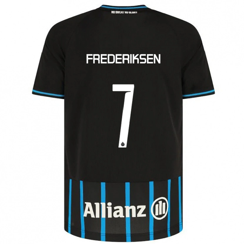 Danxen Barn Rebekka Frederiksen #7 Svart Blå Hemmatröja Matchtröjor 2025/26 Tröjor T-Tröja