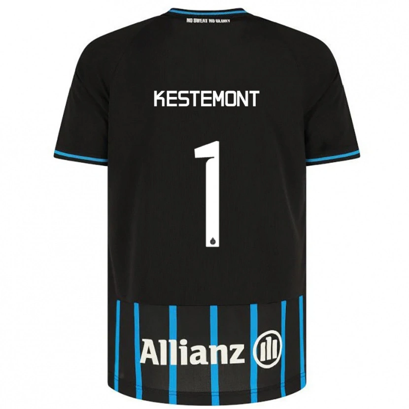 Danxen Barn Thibeau Kestemont #1 Svart Blå Hemmatröja Matchtröjor 2025/26 Tröjor T-Tröja
