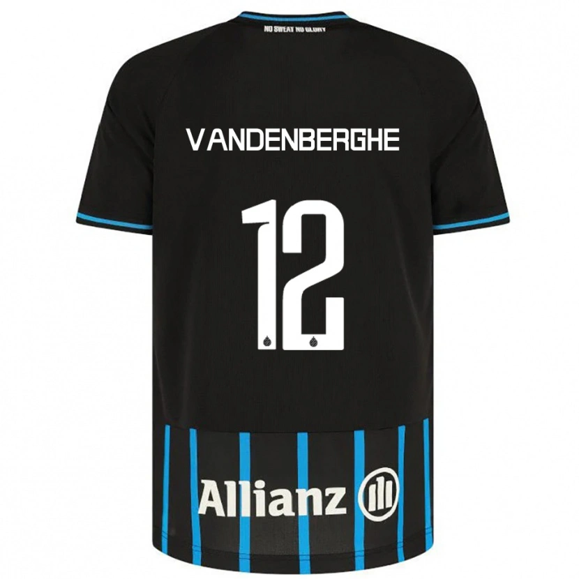 Danxen Barn Xander Vandenberghe #12 Svart Blå Hemmatröja Matchtröjor 2025/26 Tröjor T-Tröja