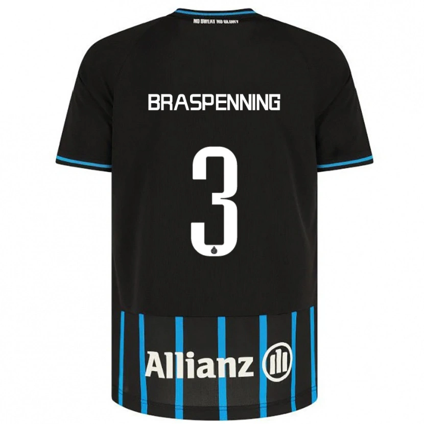 Danxen Barn Daan Braspenning #3 Svart Blå Hemmatröja Matchtröjor 2025/26 Tröjor T-Tröja