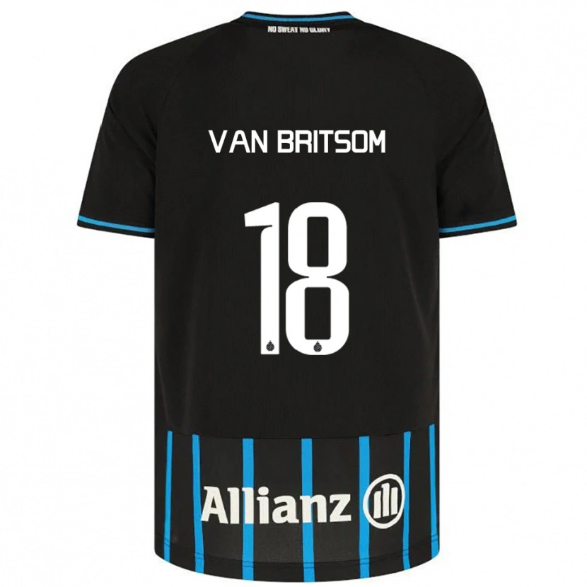 Danxen Barn Jakke Van Britsom #18 Svart Blå Hemmatröja Matchtröjor 2025/26 Tröjor T-Tröja