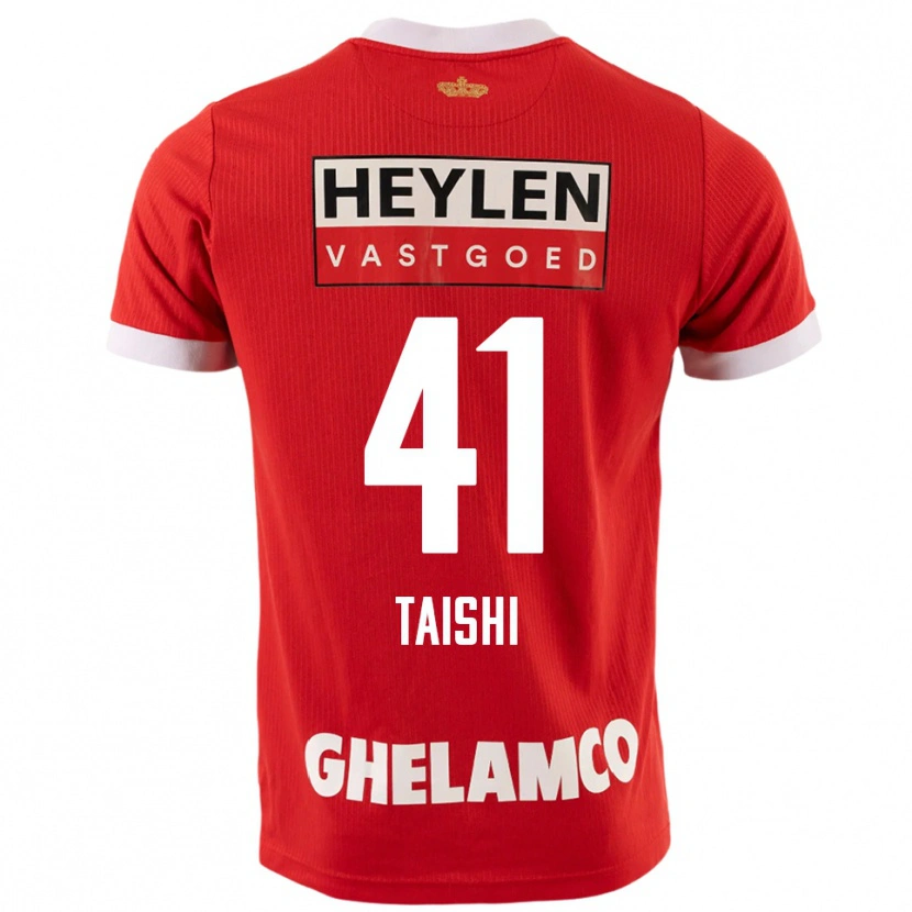 Danxen Barn Taishi Brandon Nozawa #41 Röd Vit Hemmatröja Matchtröjor 2025/26 Tröjor T-Tröja
