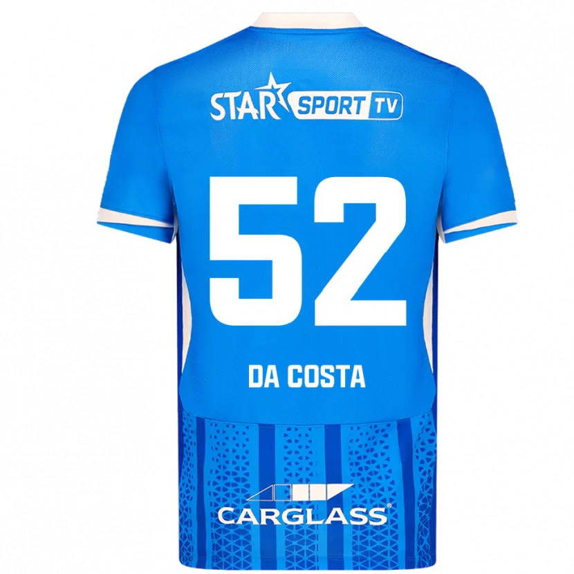 Danxen Barn Wilson Da Costa #52 Blå Vit Hemmatröja Matchtröjor 2025/26 Tröjor T-Tröja