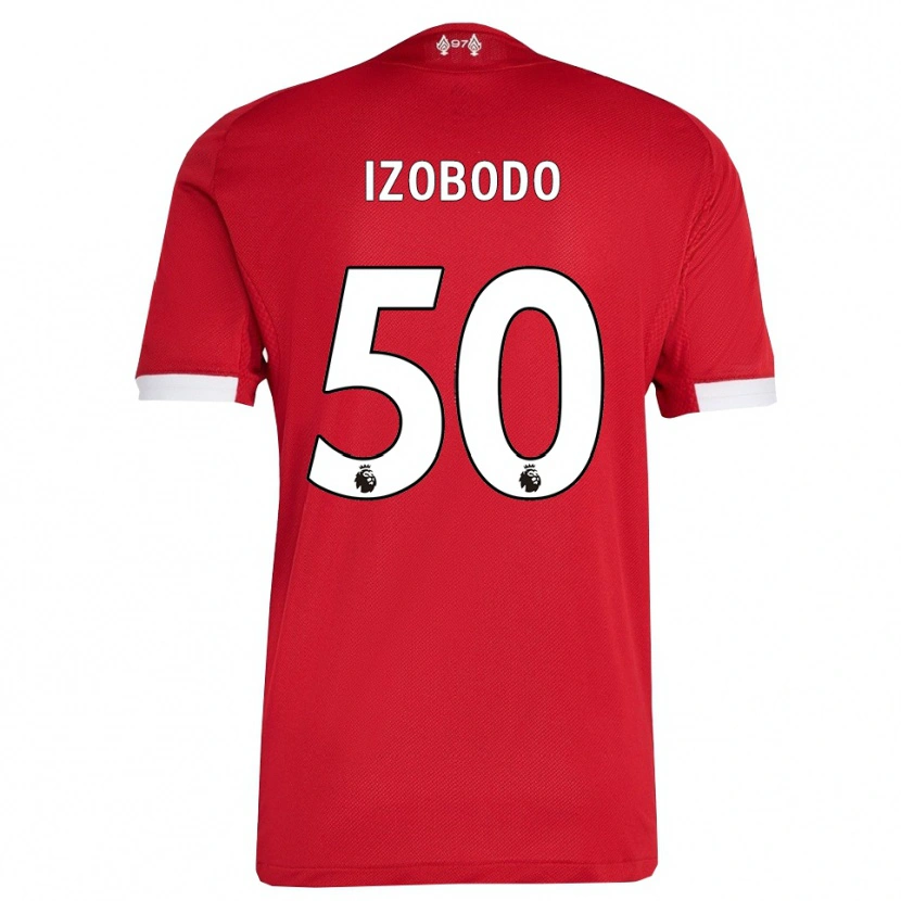 Danxen Barn Elijah Izobodo John #50 Röd Vit Hemmatröja Matchtröjor 2025/26 Tröjor T-Tröja