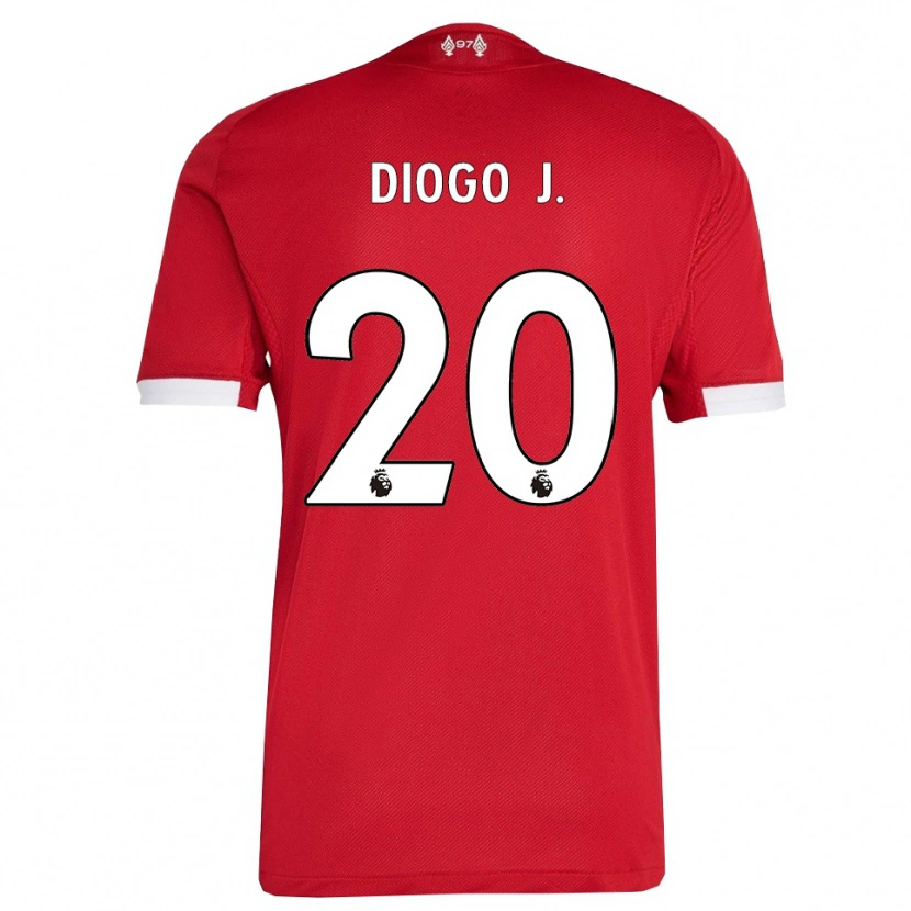 Danxen Barn Diogo Jota #20 Röd Vit Hemmatröja Matchtröjor 2025/26 Tröjor T-Tröja
