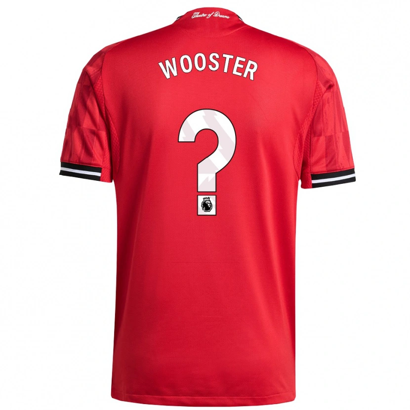 Danxen Barn Tom Wooster #0 Röd Svart Vit Hemmatröja Matchtröjor 2025/26 Tröjor T-Tröja