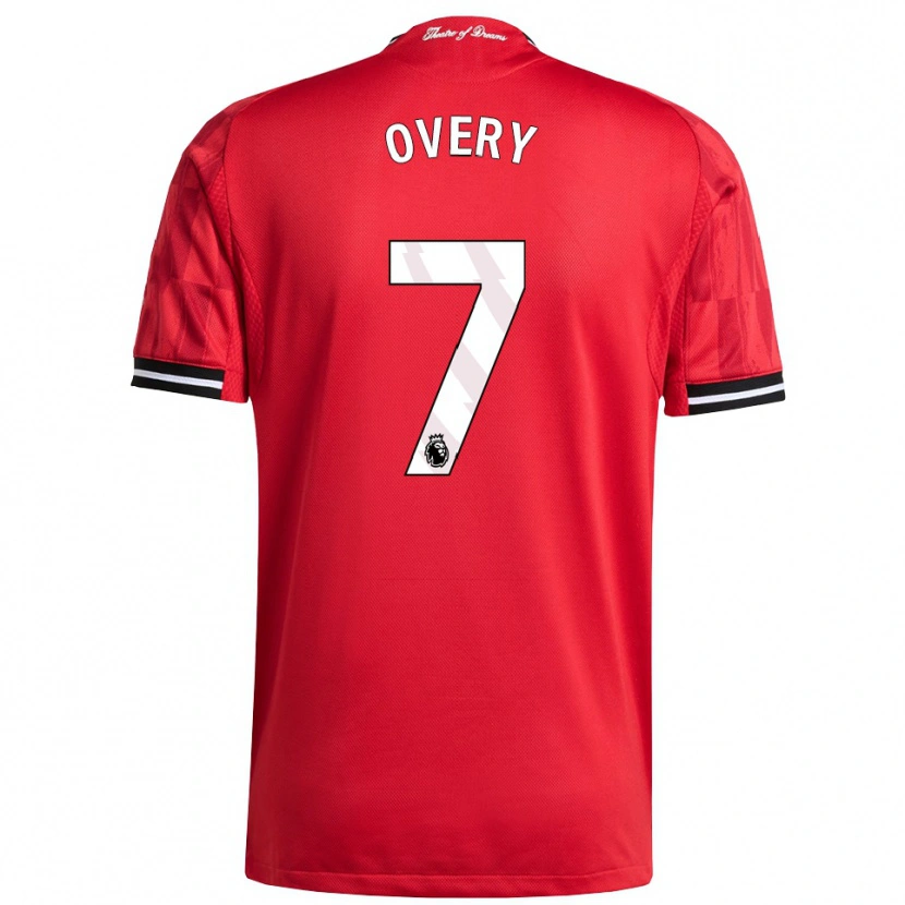 Danxen Barn James Overy #7 Röd Svart Vit Hemmatröja Matchtröjor 2025/26 Tröjor T-Tröja
